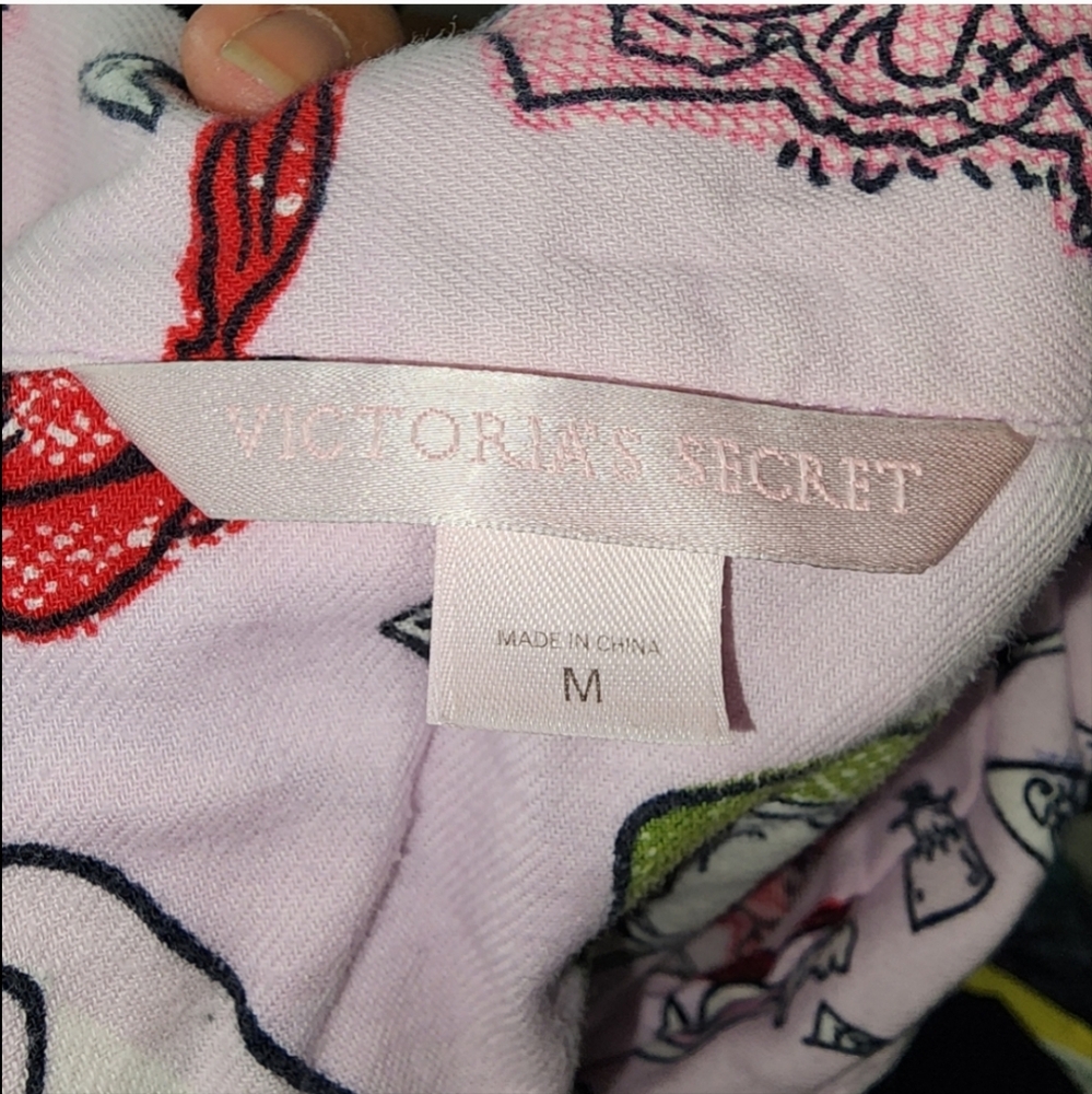 Victorias Secret Bundle Pink Night Shirt Top Jams Pant - Picture 3 of 8